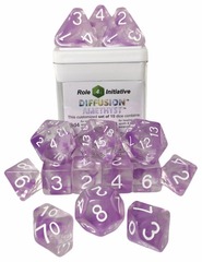 Set of 15 Dice - Diffusion Amethyst